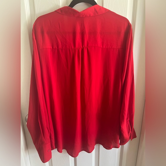 NWT Worthington dressy blouse…long sleeve…red…size XXL. - Picture 5 of 8